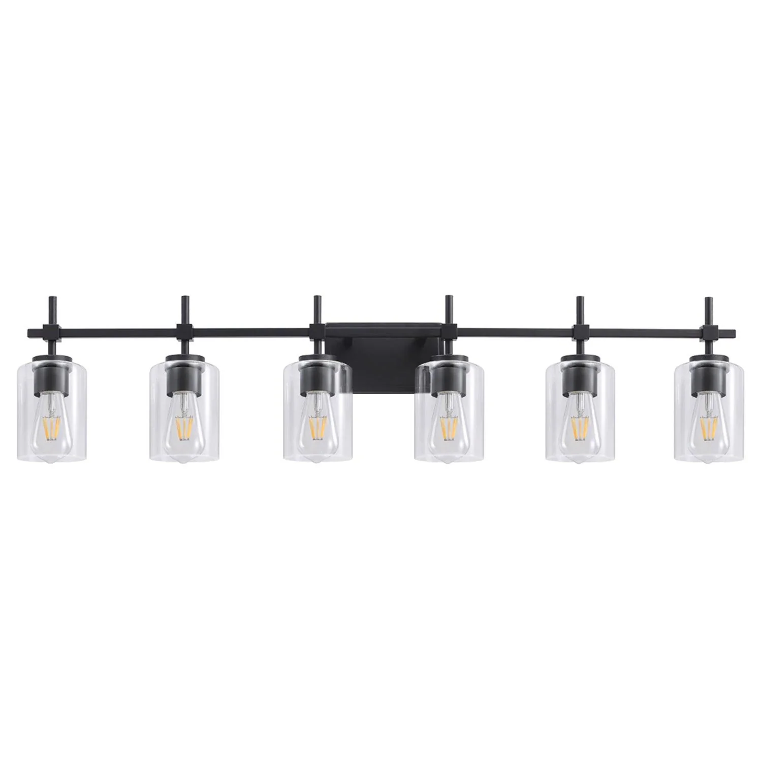 Parrot Uncle Jasper Modern Clear Glass 6-Light Bathroom Vanity Light