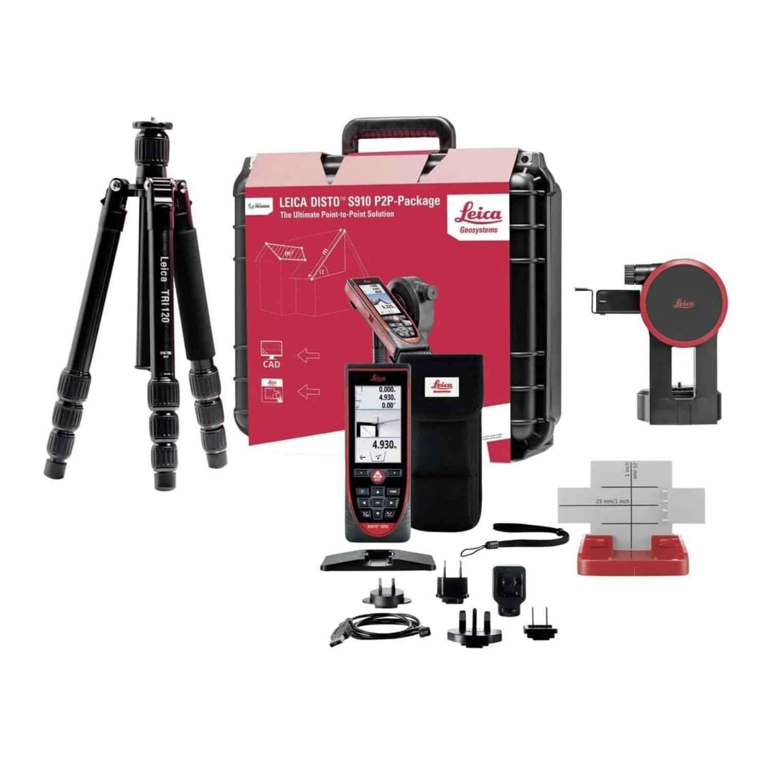 Leica Geosystems DISTO S910 P2P-Pack Smart Base CAD Export Laser Distance Meter
