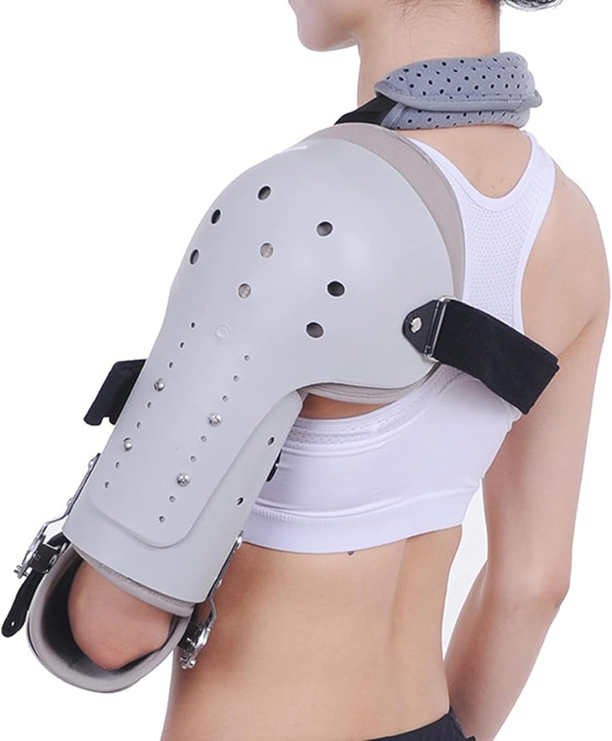 Adjustable Arm Sling, Shoulder Hinged ROM Elbow Immobilizer Brace, for Post Op Elbow Brace Stabilizer,Left