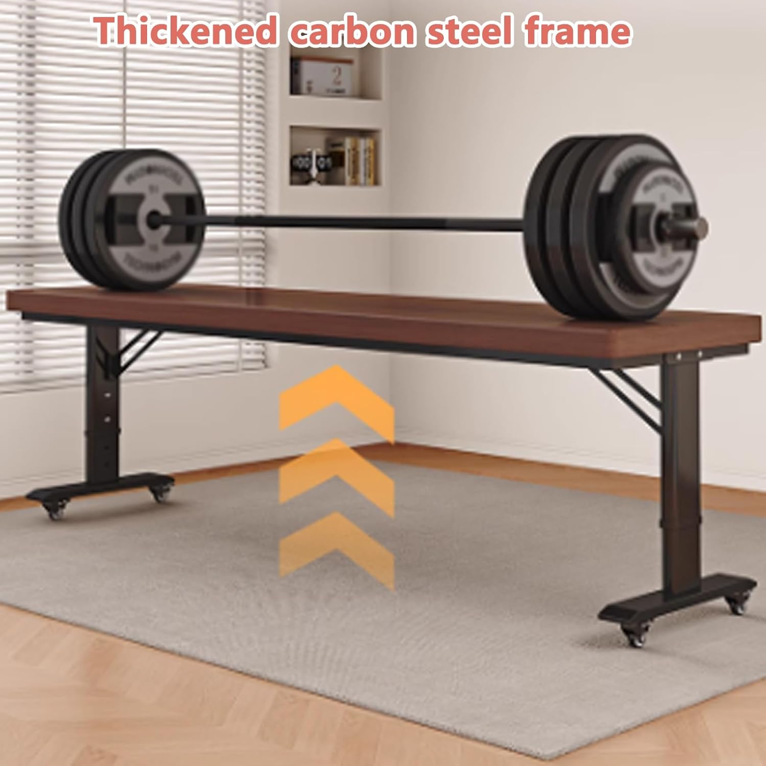 Height Adjustable Overbed Table, Over The Bed Table with Wheels, Standing Workstation with Baffle, Wood Standing Office Desk Computer Tables for Work, Study(Black B+White,L94.4xW15.7in)