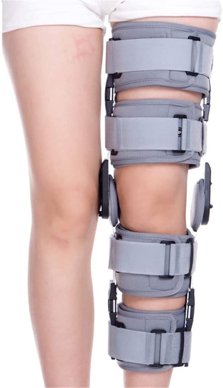 Hinged ROM Knee Brace, Post Op Knee Brace for Recovery Stabilization, Adjustable Orthopedic Support Stabilizer, Universal,Ideal for ACL/Ligament/Sports Injuries, Mild Osteoarthritis