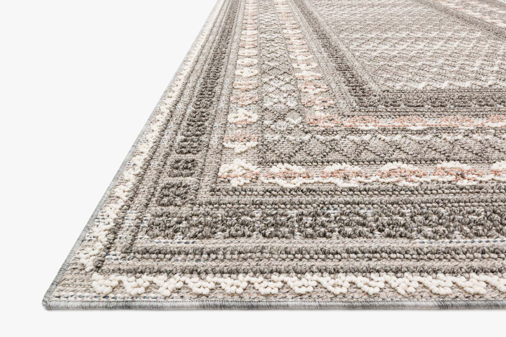 Loloi Cole Collection - Indoor/Outdoor Power Loomed Rug in Grey (COL-03)