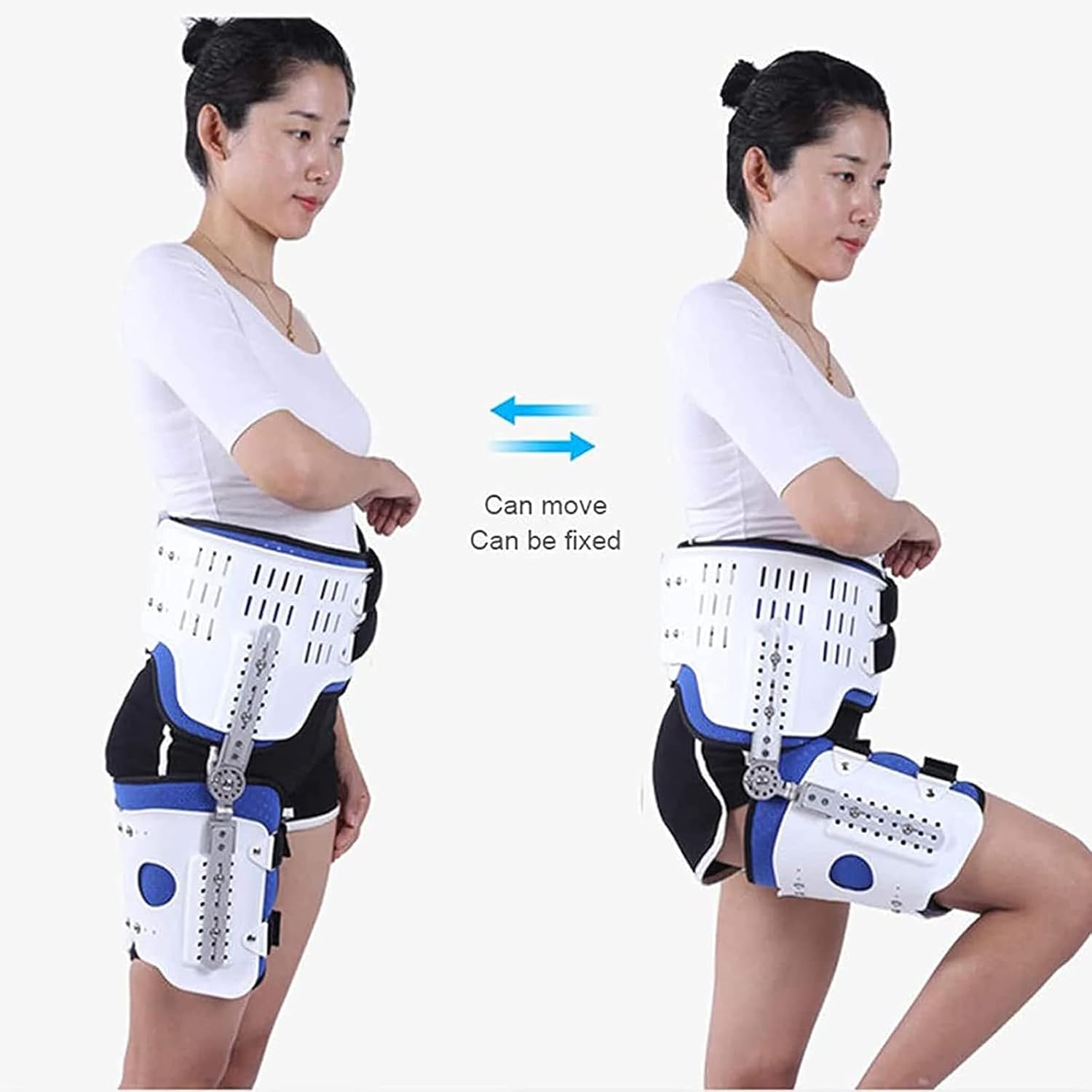 Adjustable Hinged Hip Joint, Hip Stabiliser Support Brace, Hip Joint Fixation Brace Groin Fracture Support Stabilizer, Adjustable Hinged Hip Abduction Orthosis,