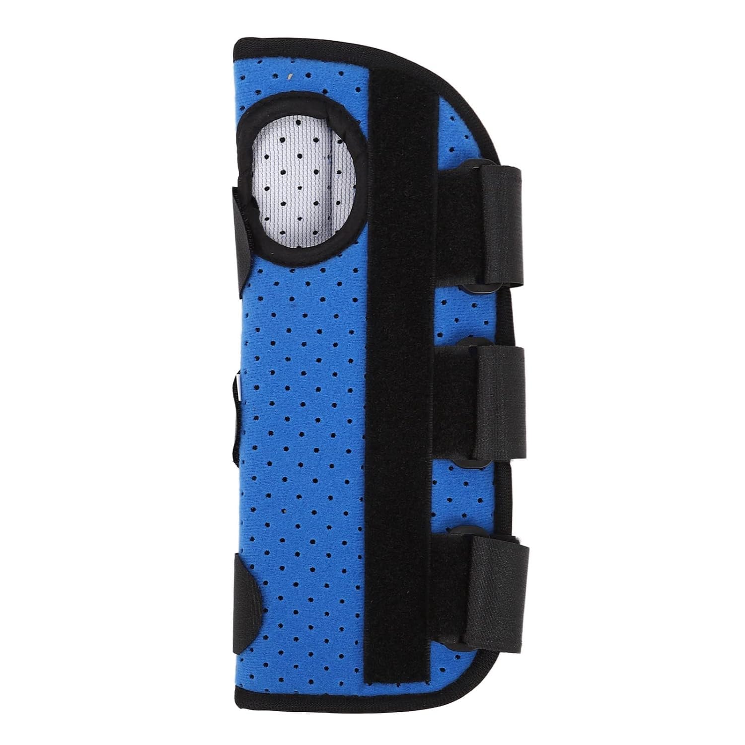 Wrist Support Brace for Carpal Tunnel, Tendonitis, Arthritis — Adjustable Hand Splint with Breathable Material, Left or Right Hand (Black & Blue, Large, Left)