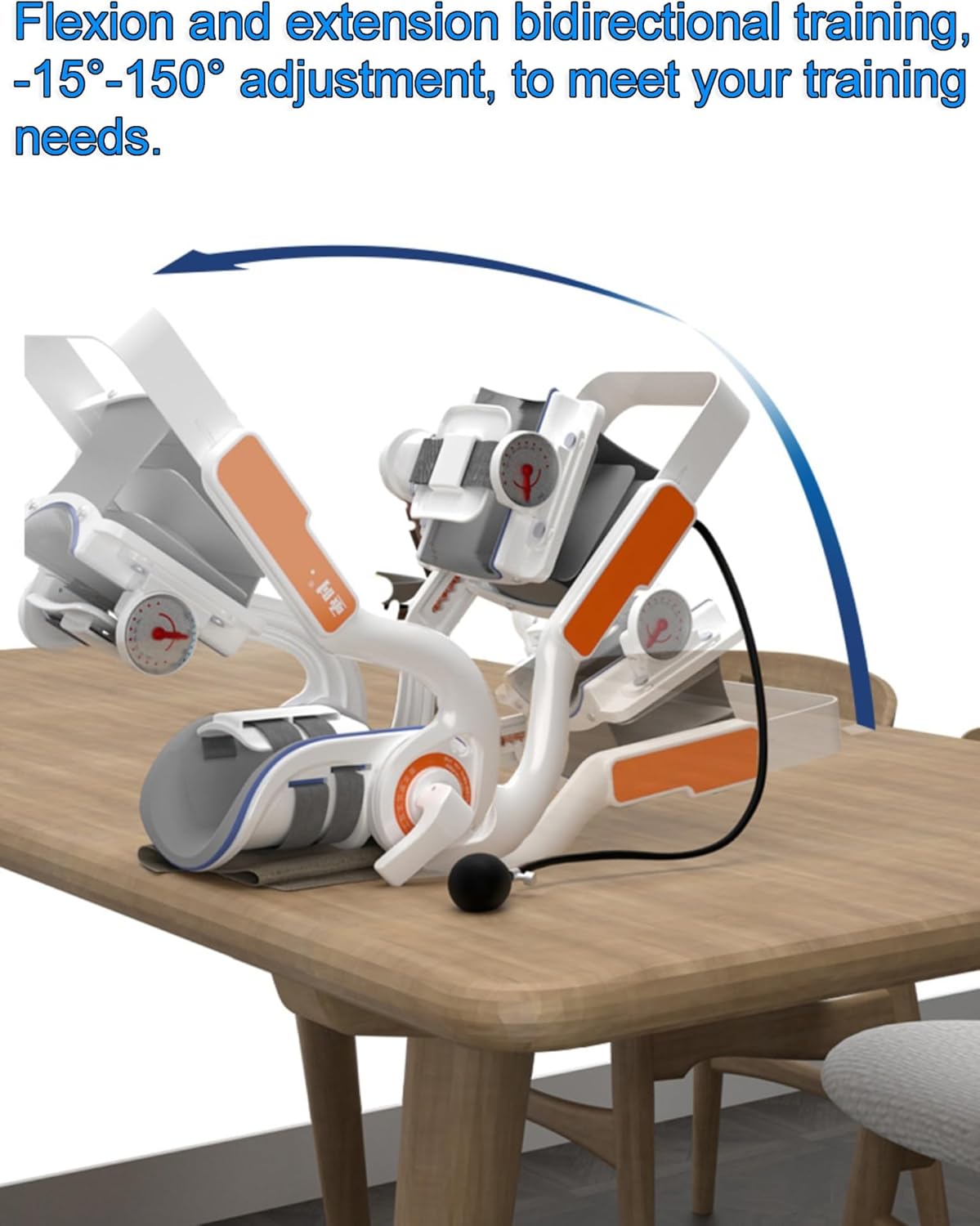 Brace Elbow Joint Rehabilitation Device, Elbow Stretching Trainer with Air Bag Pressurization and Angle Dial, Adjustable -15° to 150° Angle, for Stroke Hemiplegia Patients