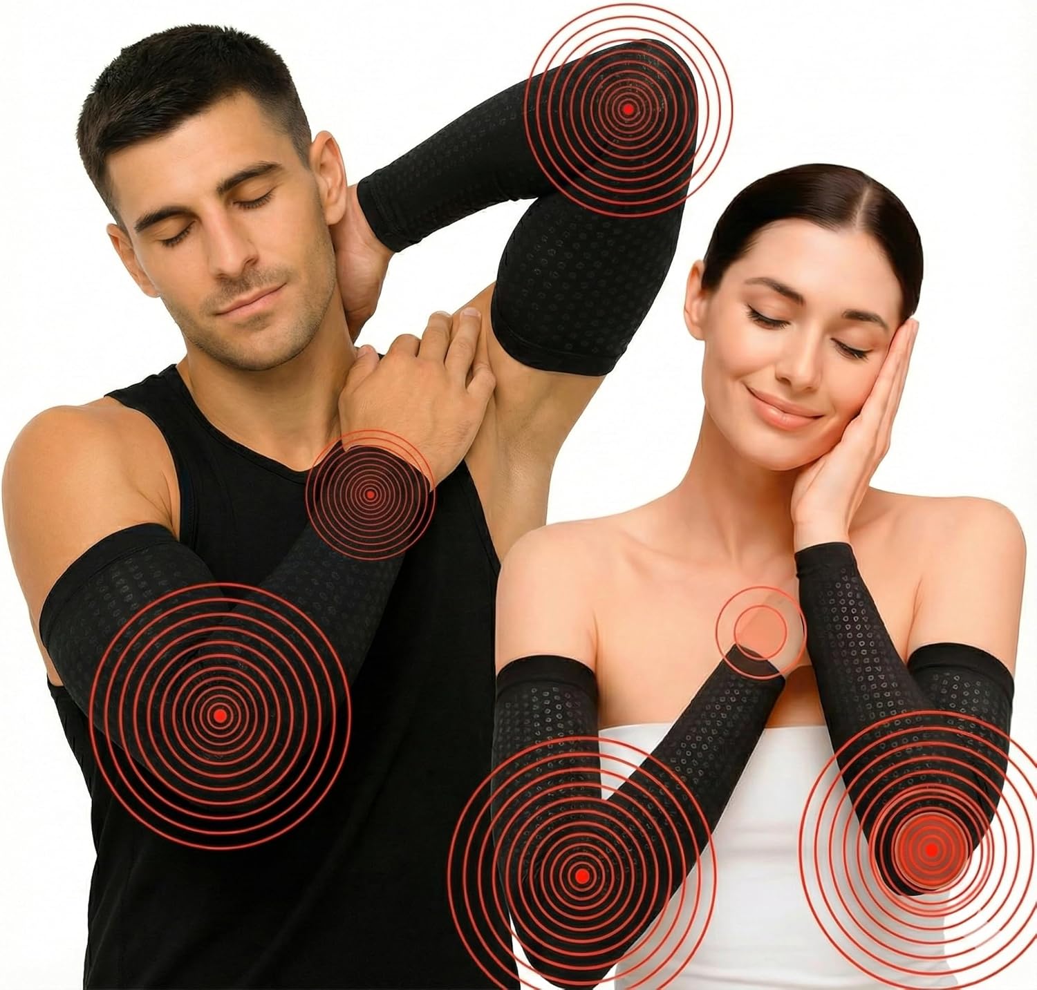 UOG (United One 5-in-All Wellness Sports Arm Sleeve–Elbow & Wrist Pain Relief, Support,Muscle Recovery & Circulation Boost.