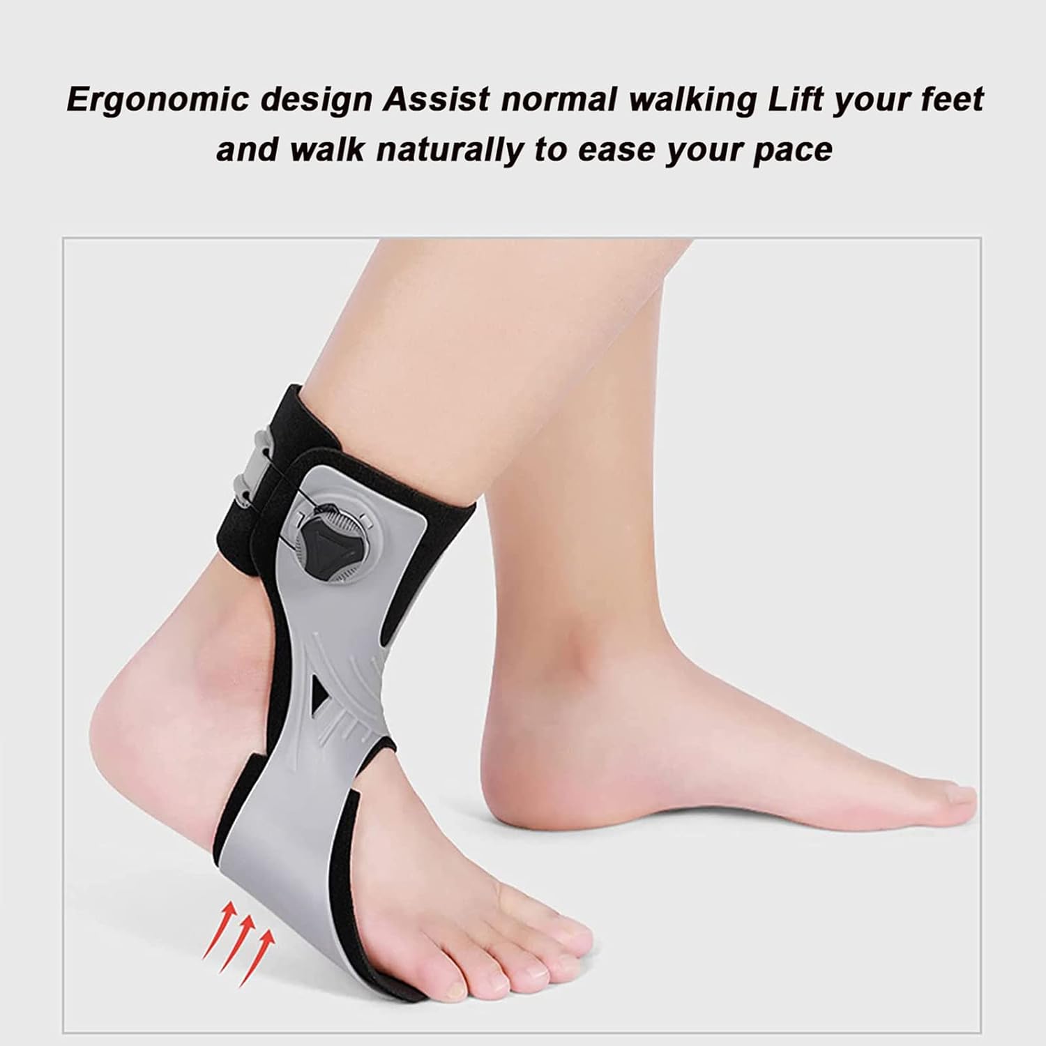 Foot Drop Orthosis, Adjustable AFO Ankle Orthosis Splint Support, Drop Foot Brace Orthosis, for Foot Drop Plantar Fasciitis Achilles Tendonitisinjury Recover (Left-L