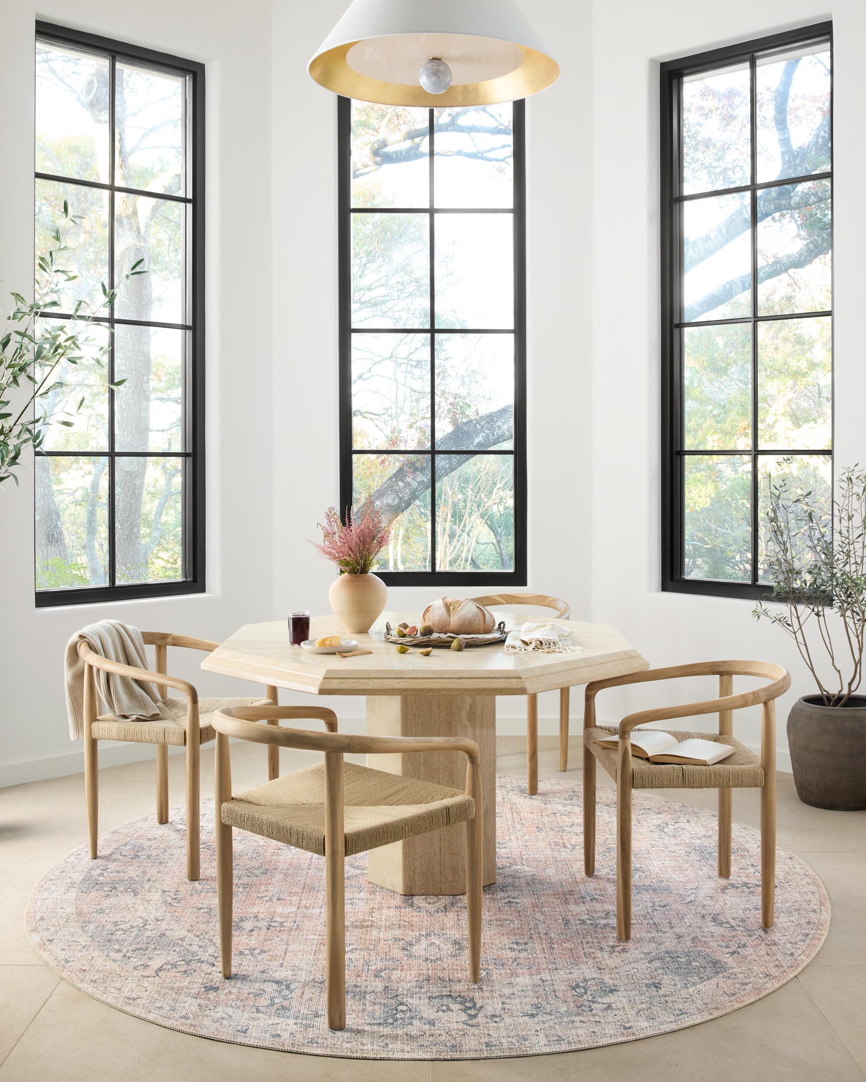 Loloi II Skye Collection - Traditional Power Loomed Rug in Blush & Grey (SKY-01)