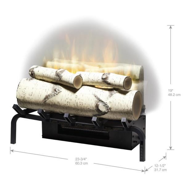 Dimplex Revillusion 20-Inch Plug-In Electric Firebox Birch Log Set Insert (RLG20BR)