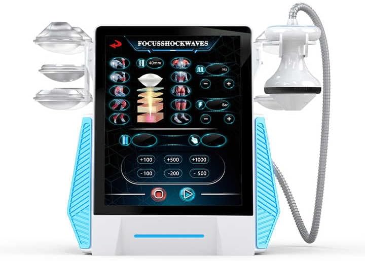 Portable Focused Shock Wave Therapy Machine Extracorporeal Shockwave ED Therapy Electromagnetic Focal ESWT Machine ESWT Machine for Home Fasciitis Treatment