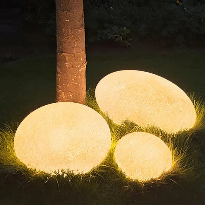 Solar Powered Outdoor Stone Light Waterproof Weather-Resistant LED