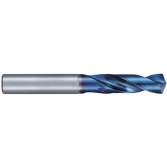 #2 Dia. × 6 mm Shank × 28 mm Flute Length × 66 mm OAL, Stub, 135°, Aqua Revo D, 2 Flute, External, Solid Carbide Drill