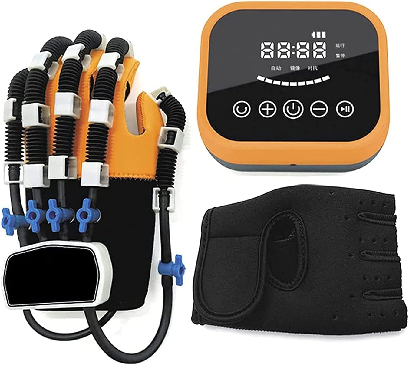 DKULMN Rehabilitation Robot Gloves, Electric Finger Exercises and Rehabilitation Orthosis Splint for Exercises for Patients with Hand Dysfunction,Long-Term Relief Finger Cramps,Left,S