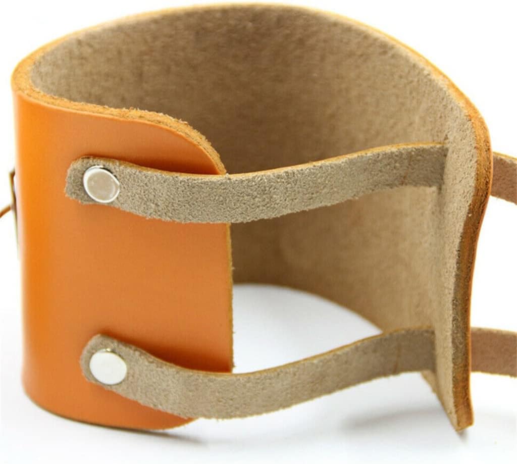 1 Pair Wrist Brace Weightlifting Winding Bracers Leather Strength Training Support Breathable Adjustable(black-JoJo's Bizarre Adventure1)