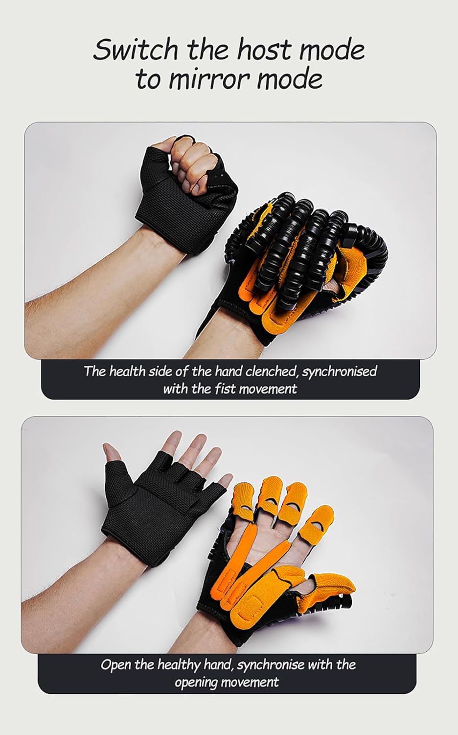 Rehabilitation Robot Gloves, Stroke Rehabilitation Equipment with 3 Workout Modes, Pneumatic Finger Trainer, Hemiplegia Hand Strengthening Devices