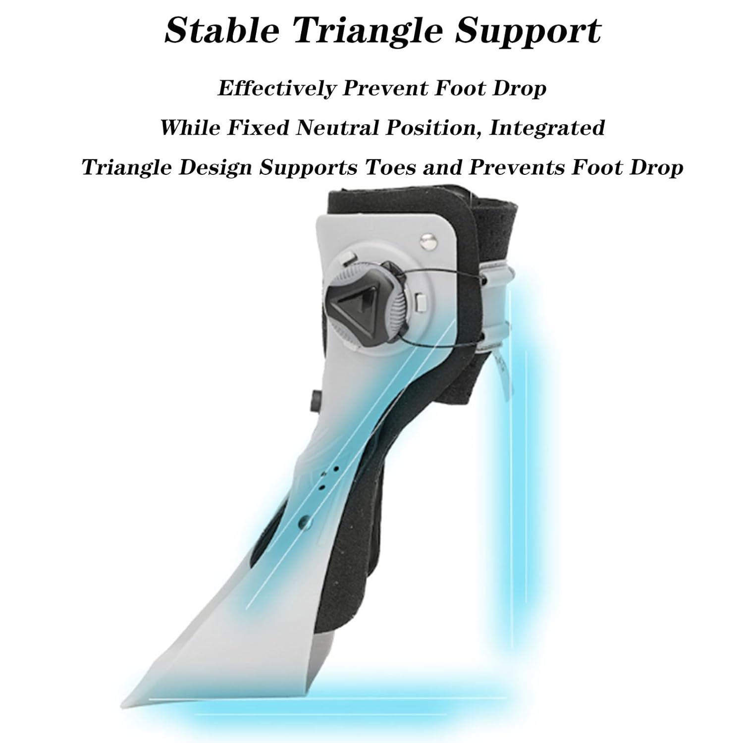 SFKLYU Drop Foot Brace Orthosis Adjustable Foot Drop Brace Corrector Ankle Orthosis Splint Support for Hemiplegia Stroke Shoes Walking, Improved Walking Gait,A2 Left,M