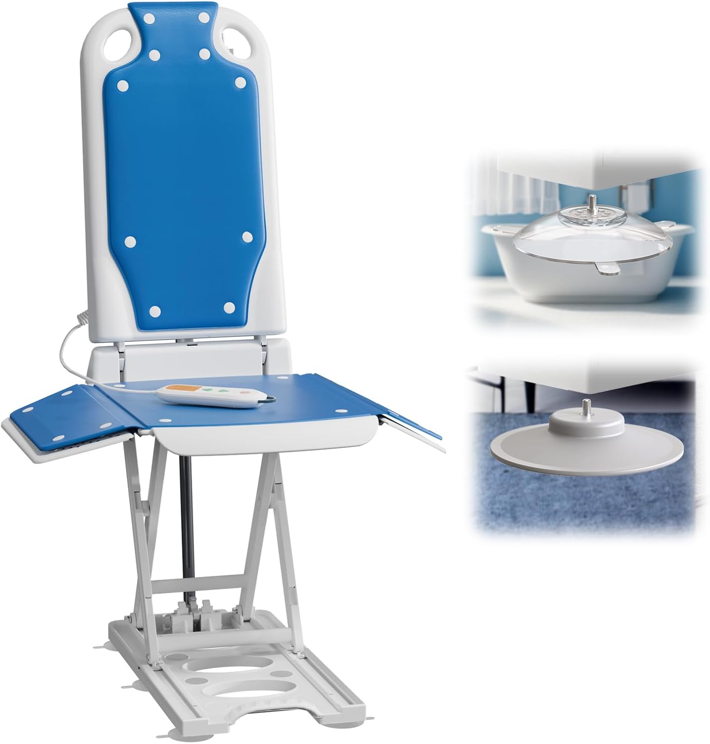 VOCIC Electric Chair Lift with 2 Types Suction Cups, Fall Assist Devices Lift You Up from Floor, Floor Lift Height Up to 20