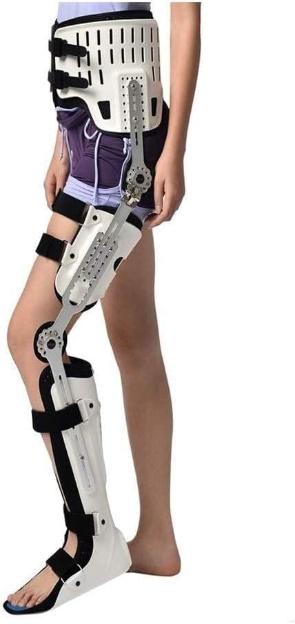 Adjustable Hip Joint Fixation Bracket, Knee Support Brace,Hip Knee Ankle Foot Orthosis Leg Fracture, Lower Limb Paralysis, Hip Walking Fixed with Walking Boots Brace Knee Surgery Ligament Support 917(