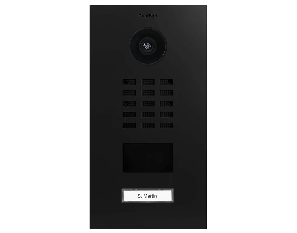 DoorBird D2101V IP Video Door Station, 1 Call Button in Graphite Black