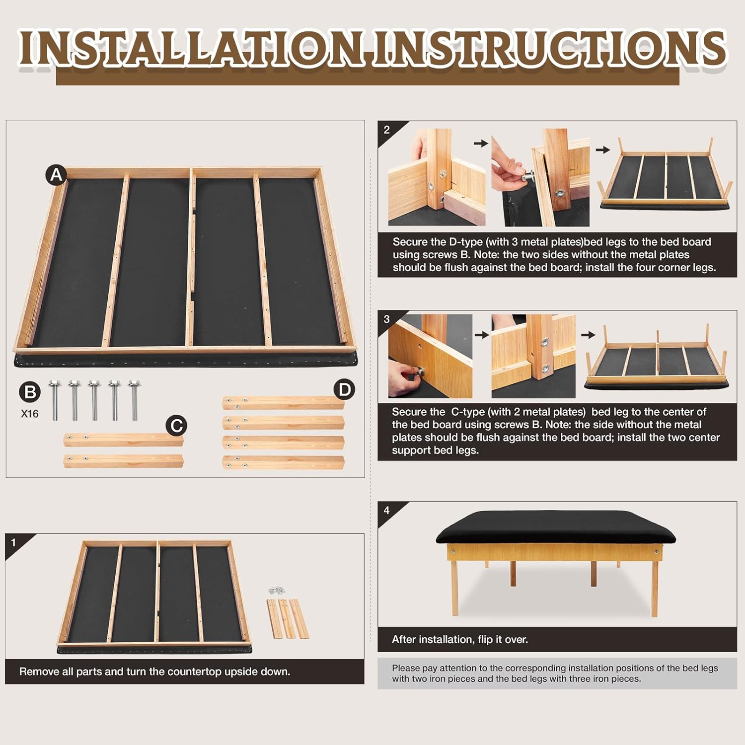Physical Therapy Table Exercise Table 72 x 53 x 18 Inches Wide Portable Massage Physical Massage Tables with Mat Treatment Equipment for Home, Bariatric, Seniors Exercise, Fitness, Pilates