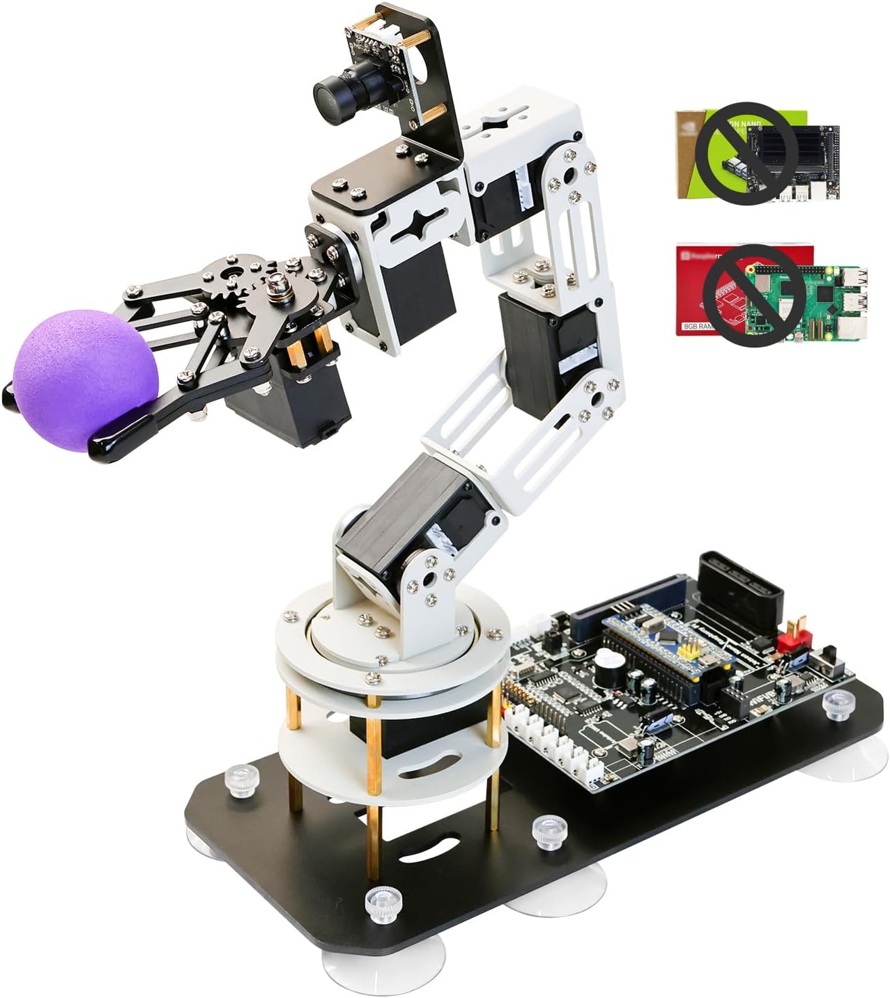 Yahboom Robot Arm ROS Virtual Machine as Controller Programmable AI Visual Recognition 6DOF Mechanical Arm Research Robot DOFBOT-SE (VM Software Not Support MAC)