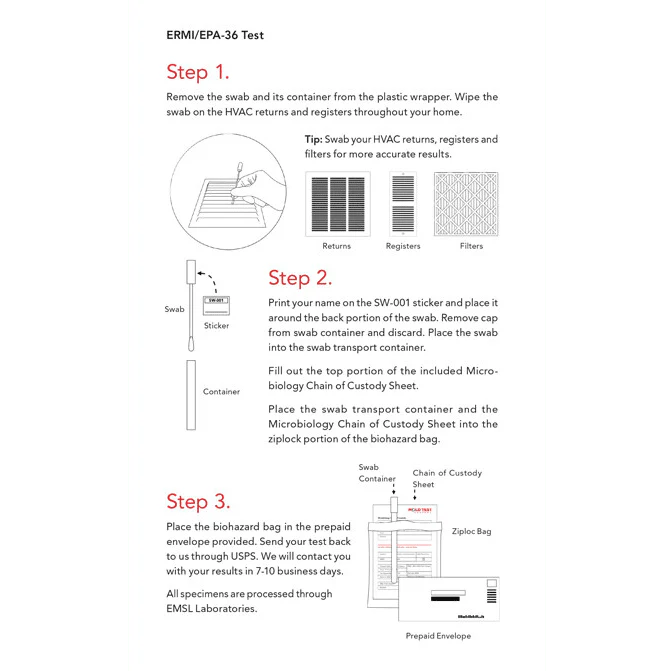 Mold Test Company DIY EPA-36 Mold Contaminants Test Kit
