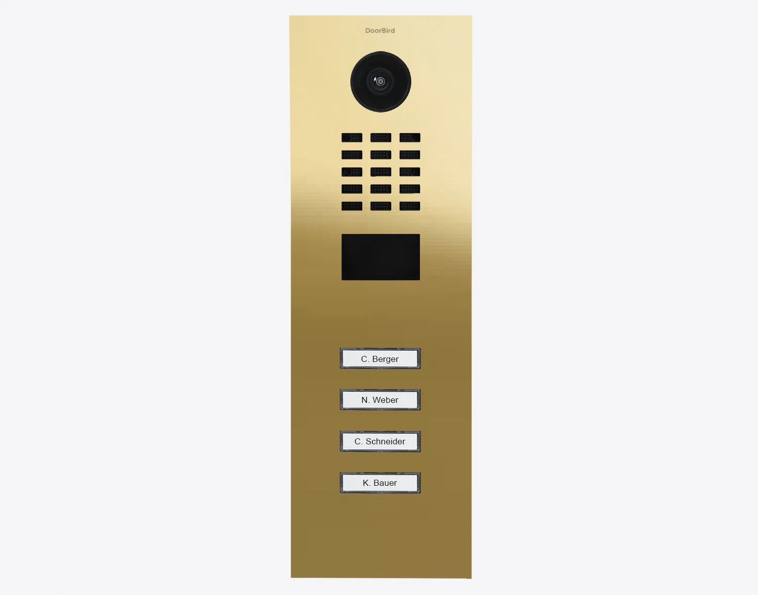 DoorBird D2104V IP Video Door Station, 4 Call Buttons in Brass