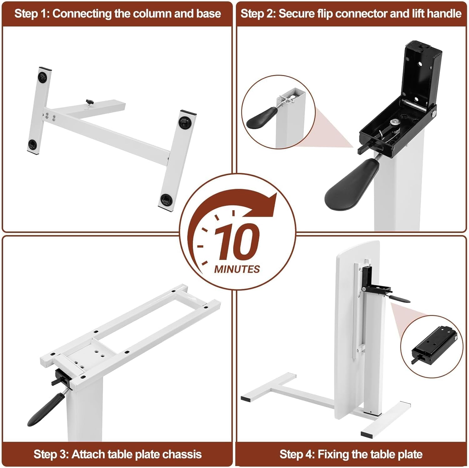 Adjustable Overbed Bedside Table with Hidden Casters, Pneumatic Mobile Laptop Computer Standing Desk, Medical Foldable Cart Movable Rolling Table for Hospital Home Use(32