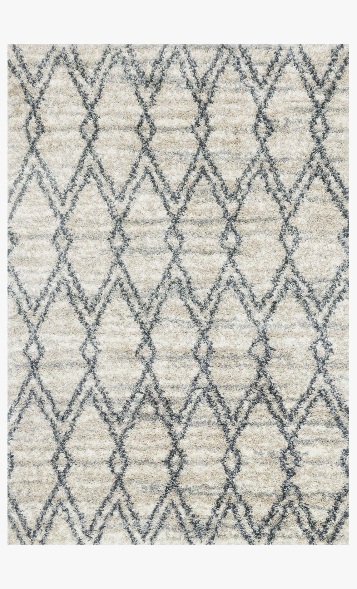 Loloi Quincy Collection - Shags Power Loomed Rug in Sand & Graphite (QC-04)