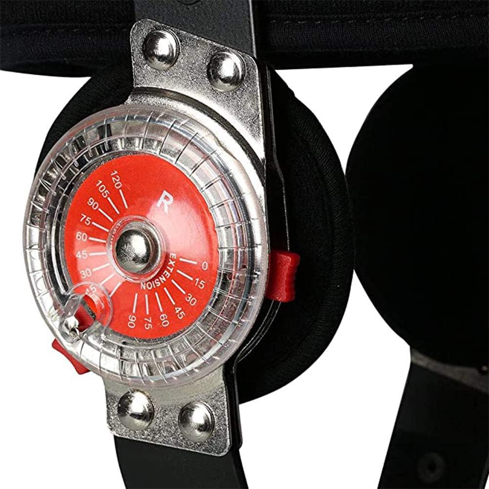 Hinged Knee Brace, Adjustable Length Post Patella Brace Support Stabilizer Pad Orthosis Splint Wrap Medical Orthopedic Guard Protector(M 46 cm)