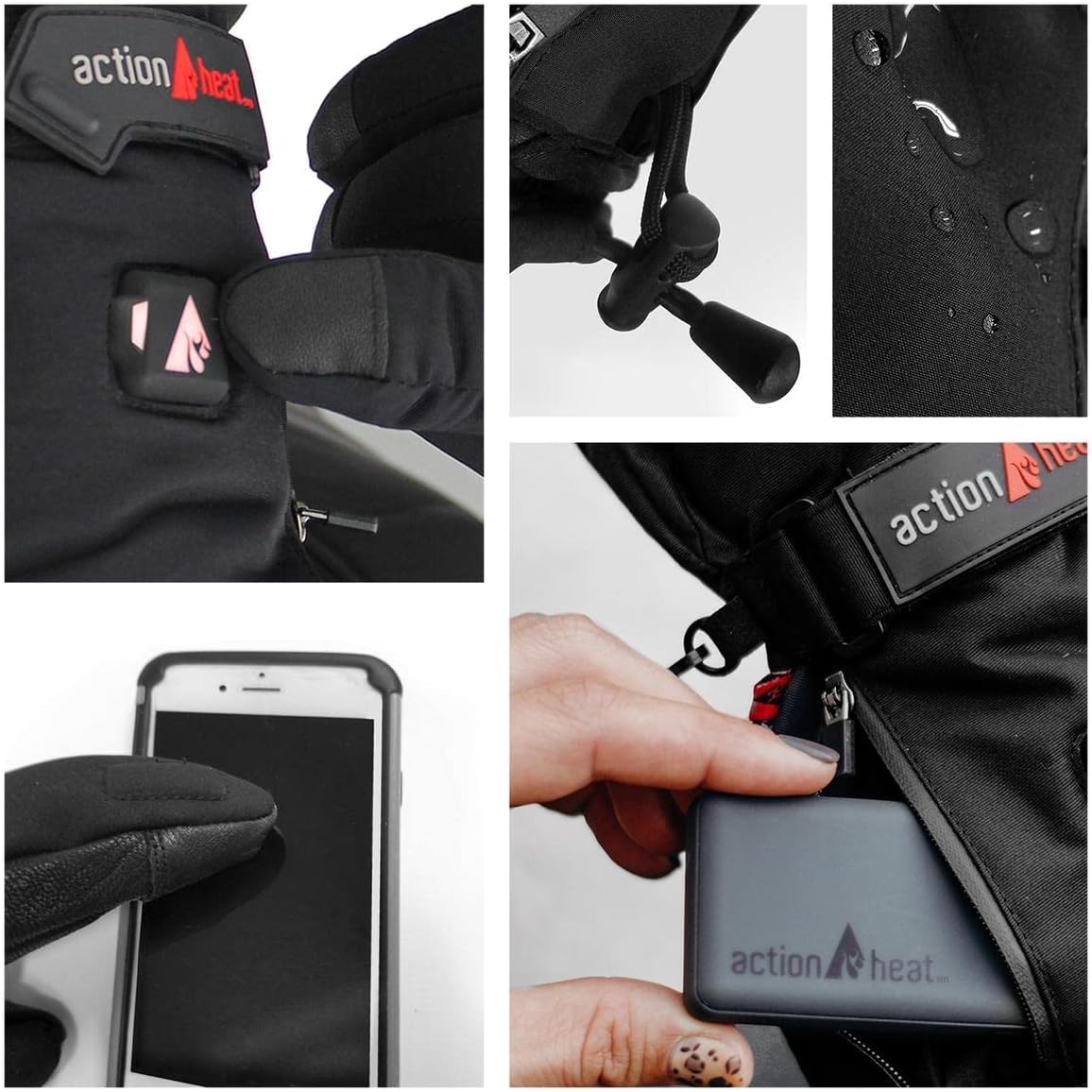 ActionHeat 5V Women's Battery Heated Snow Gloves XS