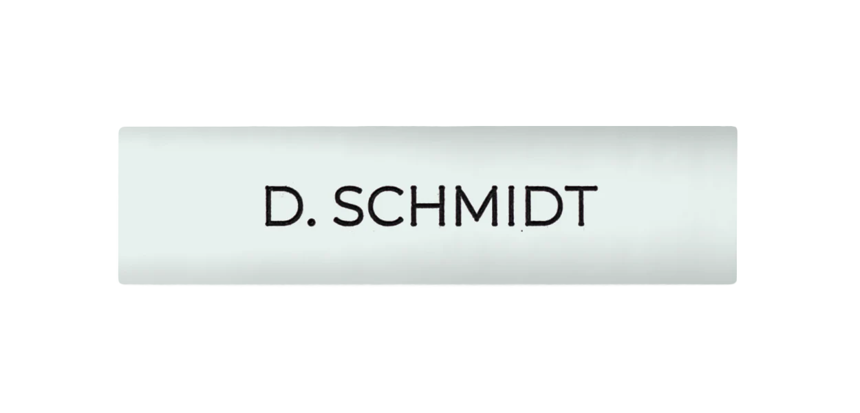 DoorBird Nameplate for One Call Button D21X  in Traffic White, RAL 9016 - Individual Engraving