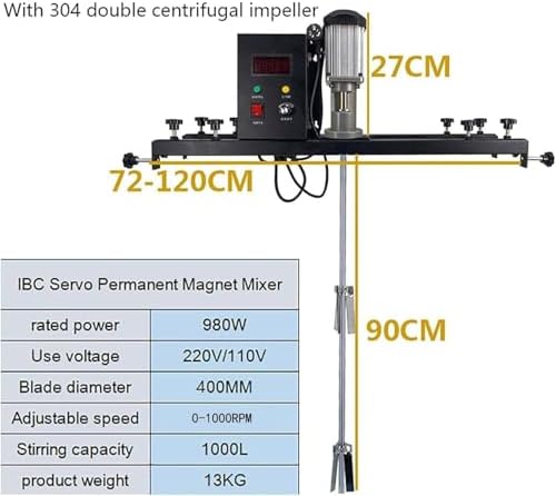 Electric Paint Mixer with Foldable Impeller and Adjustable Stirring Rod, Ideal for Mixing Paint, Coating, Glue, and Cement