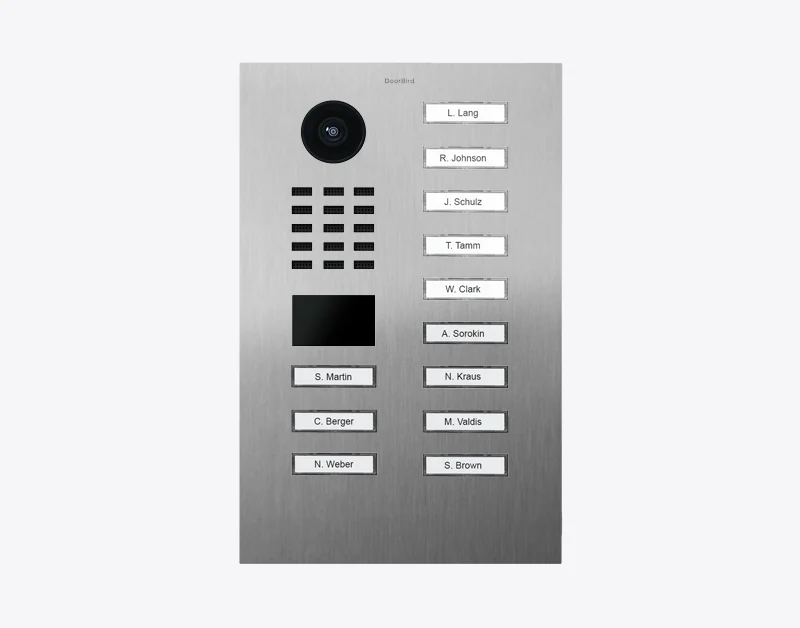 DoorBird D2112V IP Video Door Station, 12 Call Buttons in Stainless Steel V2A