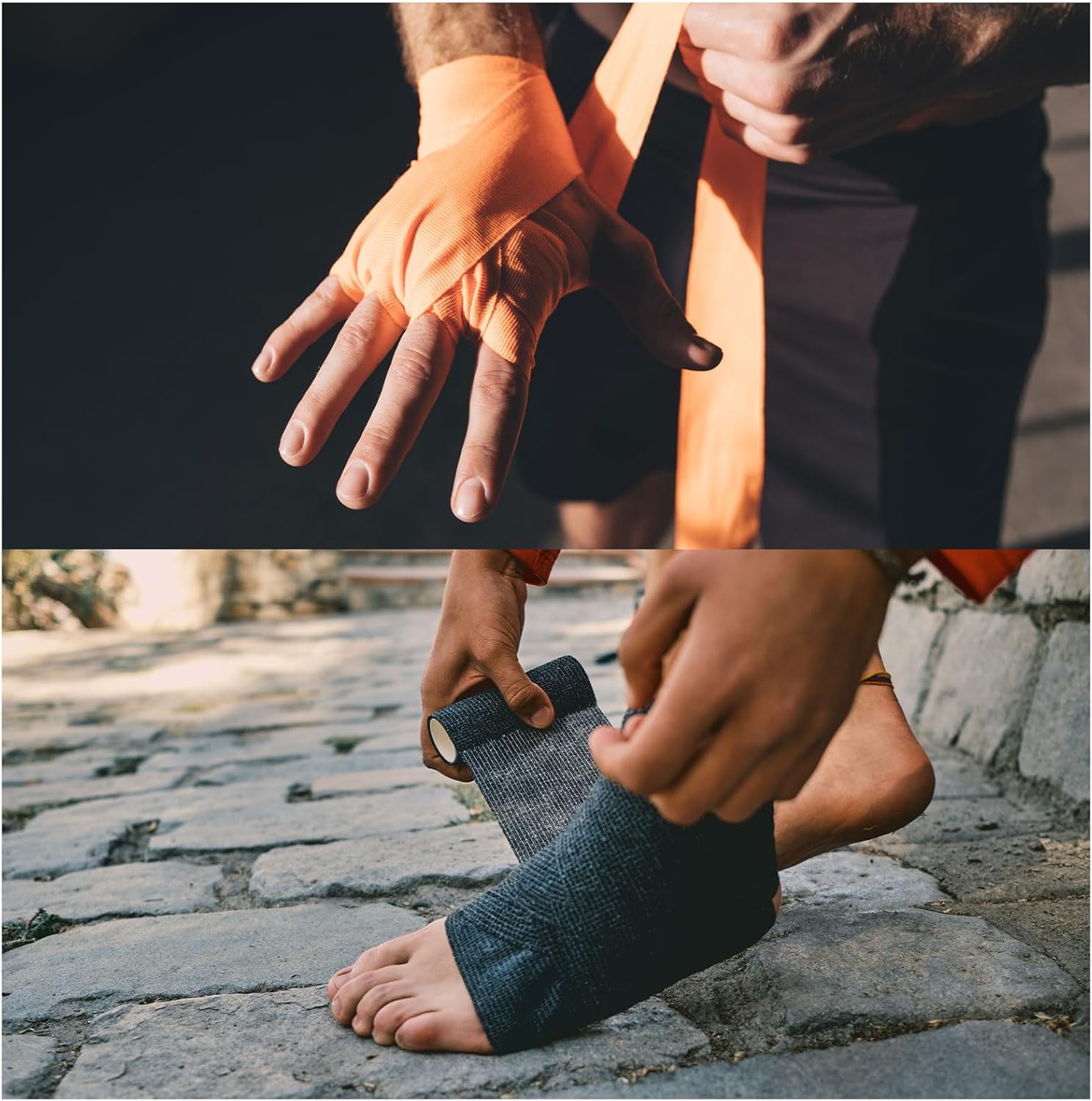 MECCANIXITY 24 Rolls Pre Wrap Athletic Tape 30 Yard x 2.8