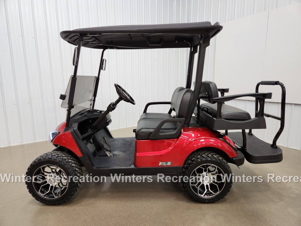2021 Yamaha Drive 2 Gas EFI QuieTech DELUXE STREET READY Golf Cart, Jasper Red