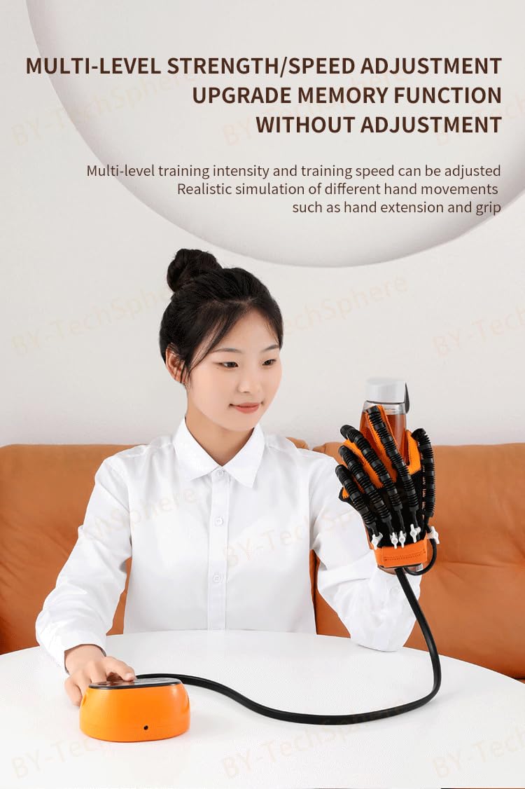 Heated Therapy Stroke Hand and Finger Rehabilitation Gloves, for Hand Function Recovery, Robotic Glove for Cerebral Palsy, Spasticity, Heated Finger Rehabilitation Robot Glove.