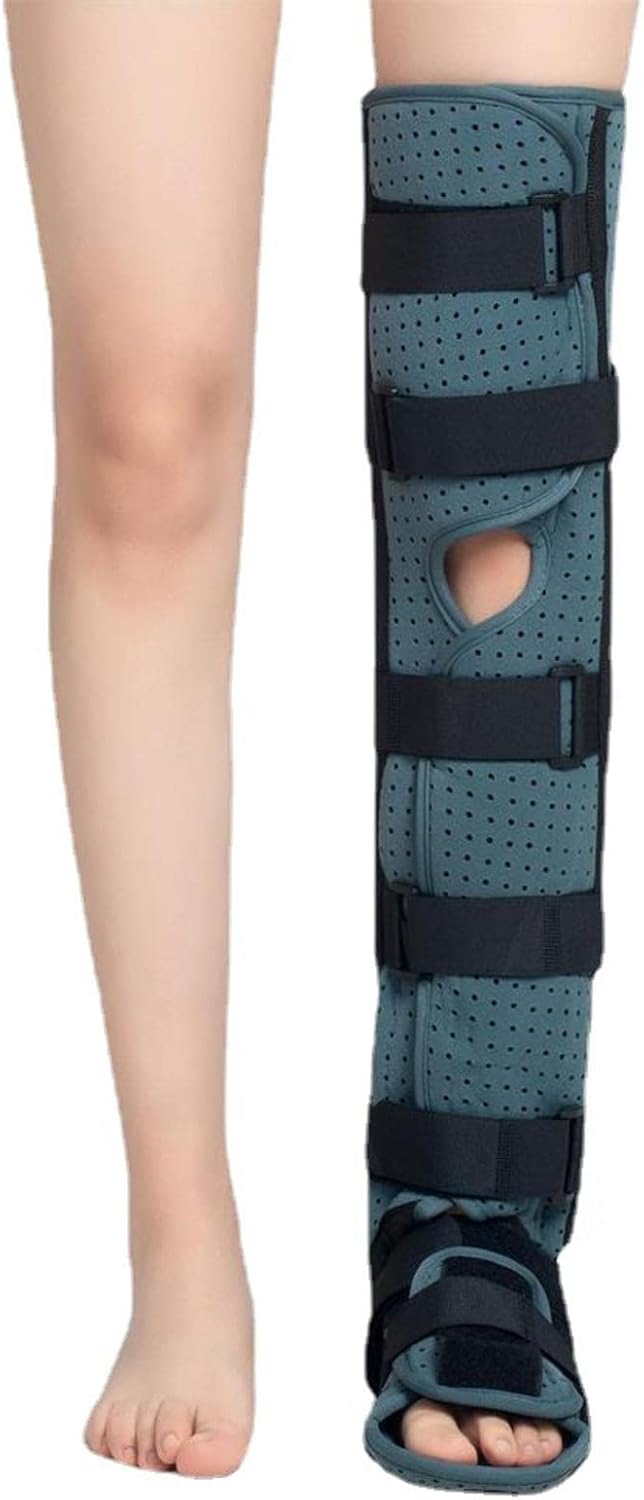 Leg Correction Belt, Elastic Breathable Legs Posture Corrector Band, Knee Brace with Foot Pad Ankle Foot Joint Fixation Brace Legs Can Be Bent for Adults,S