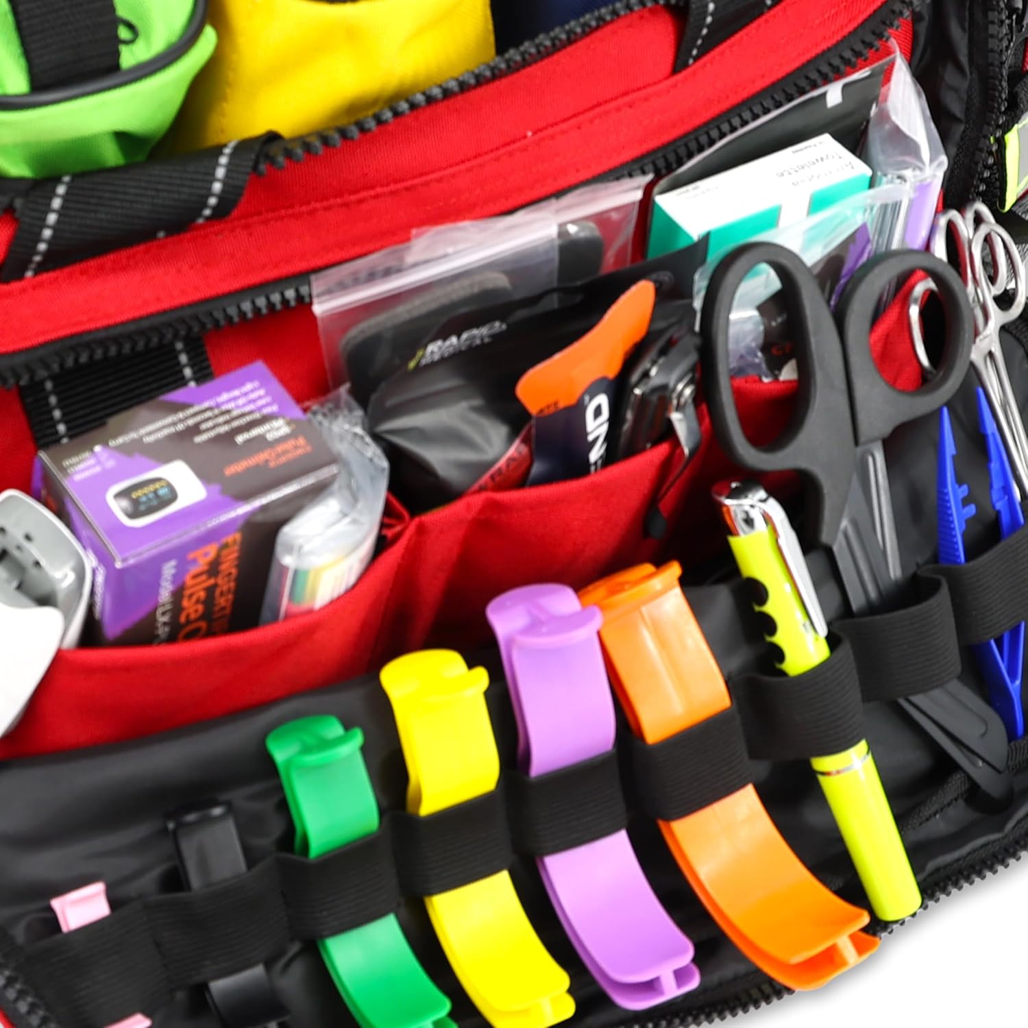 Lightning X Premium Stocked Modular EMS/EMT Trauma First Aid Responder Medical Bag + Kit