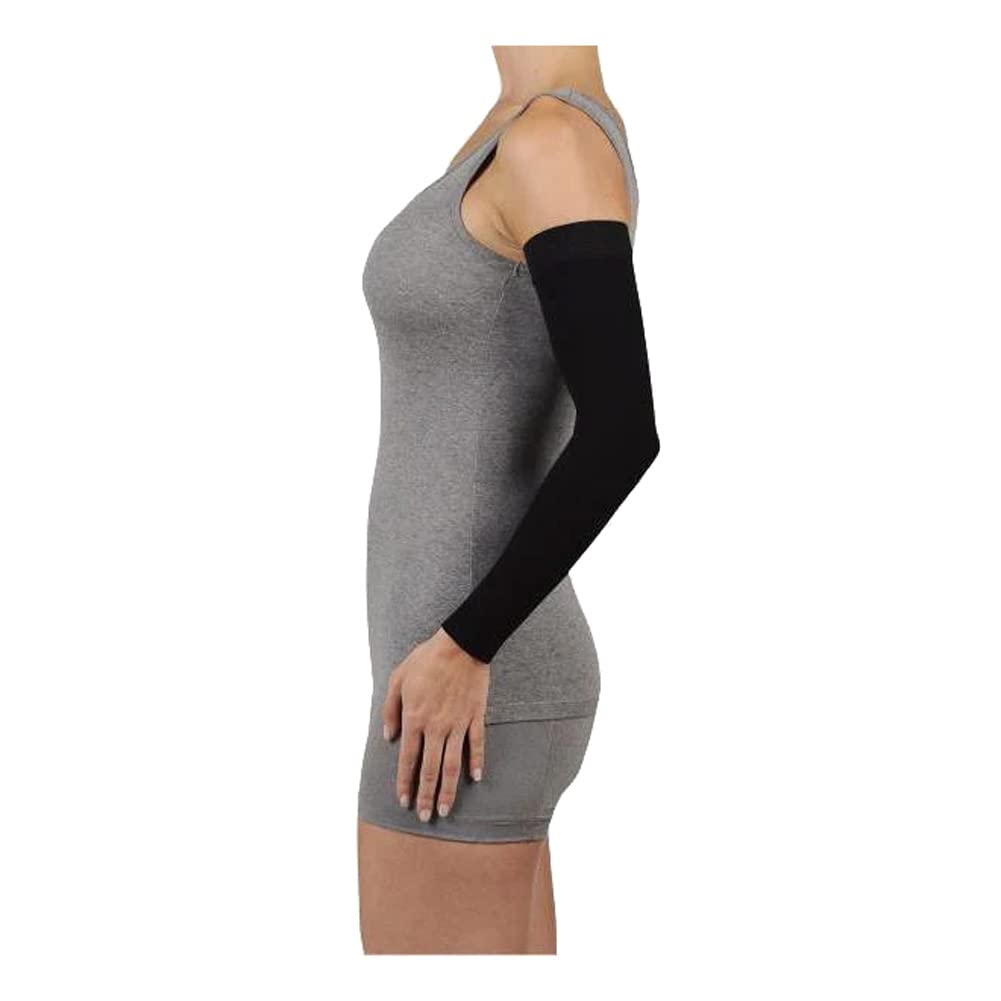 Juzo Soft 2000 15-20mmhg Max Armsleeve with Silicone Top Band for Women, 3 (III) Max, Black