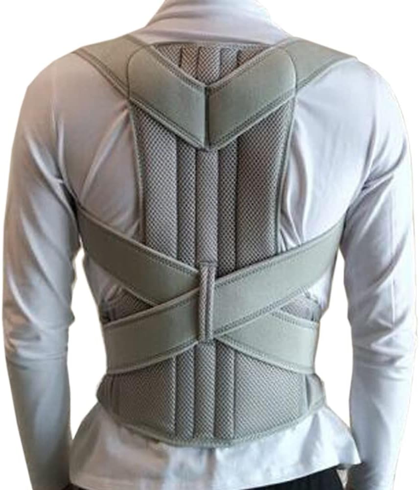 Alloy Bar Posture Corrector Trainer Waist Shoulder Back Brace Clavicle Support Slouching Hunching Adjustable(XL Code)