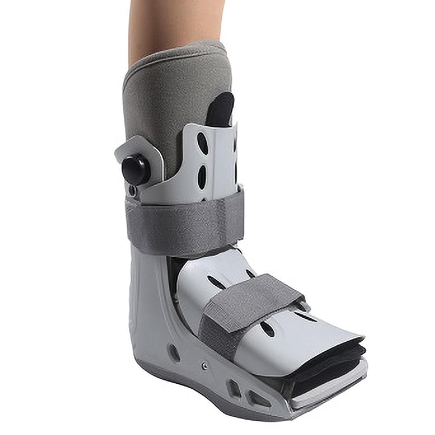 Fracture Walking Boots Breathable Orthosis Strap Support Plantar Splint Brace for Ankle Foot Injuries Surgery Ankle Sprain Left and Right Feet White