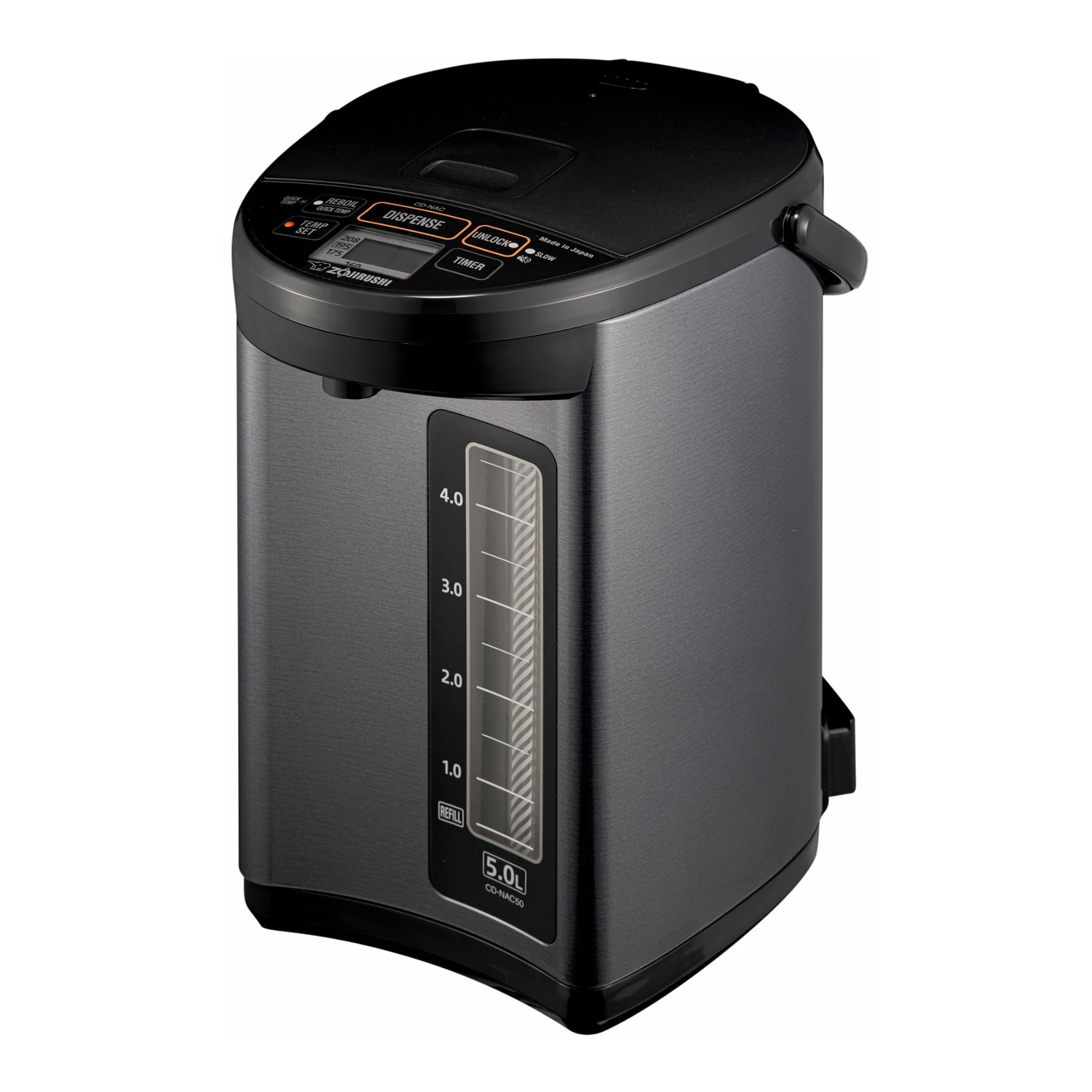 Zojirushi CD-NAC50BM Micom Water Boiler and Warmer (5-Liter, Metallic Black)