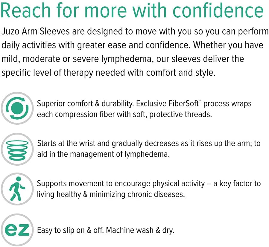 Juzo Soft 2000 15-20mmhg Standard Armsleeve with Silicone Top Band for Women, Chocolate, 3 (III) Regular