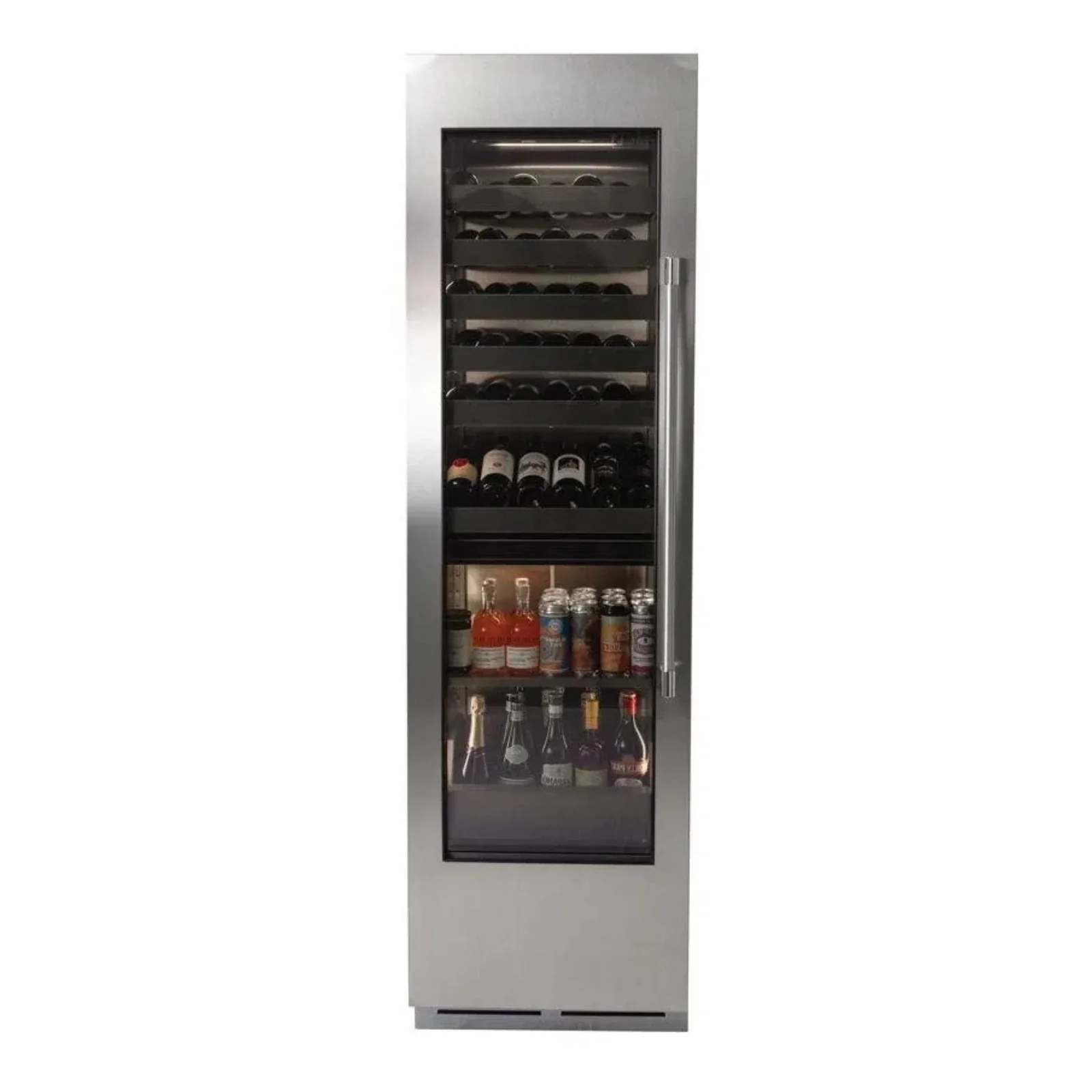 Perlick C-Series 24 Inch Dual-Zone Beverage Center with 38 Bottle/172 Can Capacity in Stainless Steel 6
