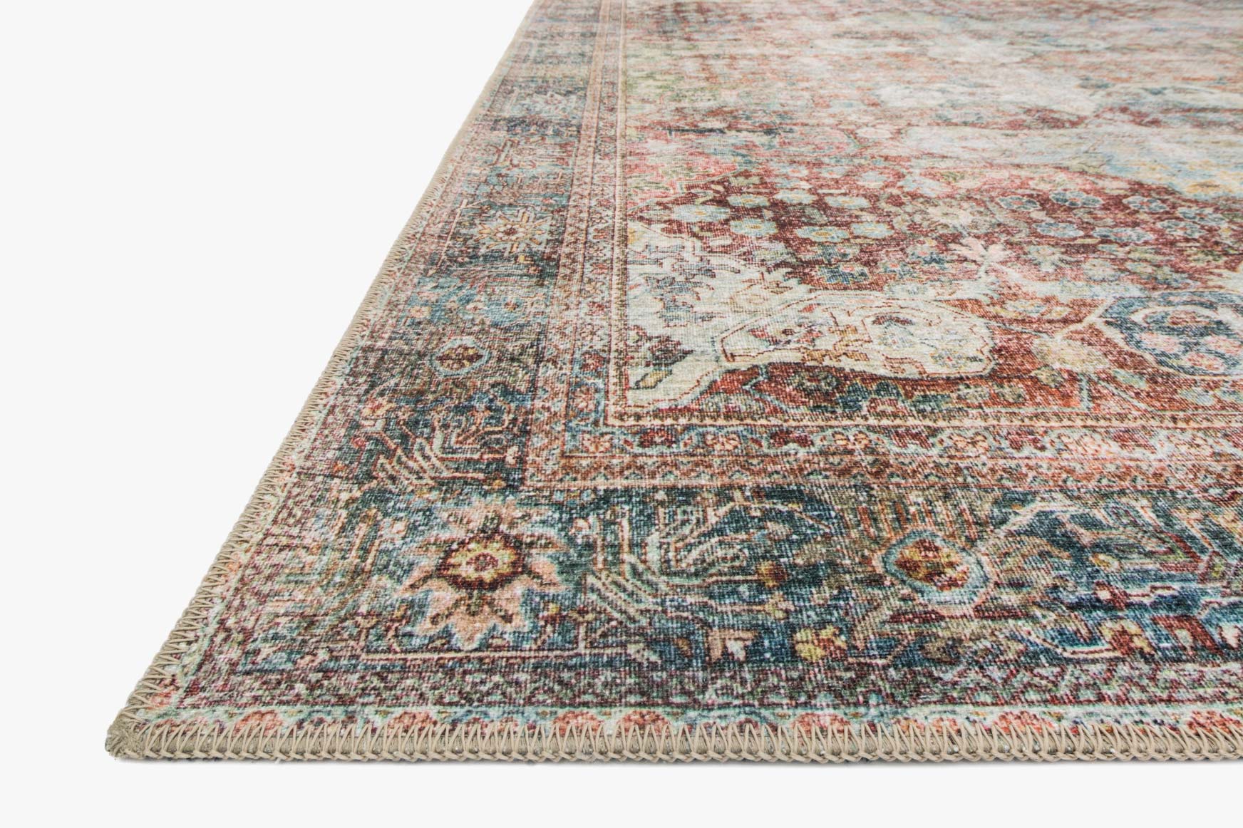 Loloi II Loren Collection - Traditional Power Loomed Rug in Brick (LQ-14)