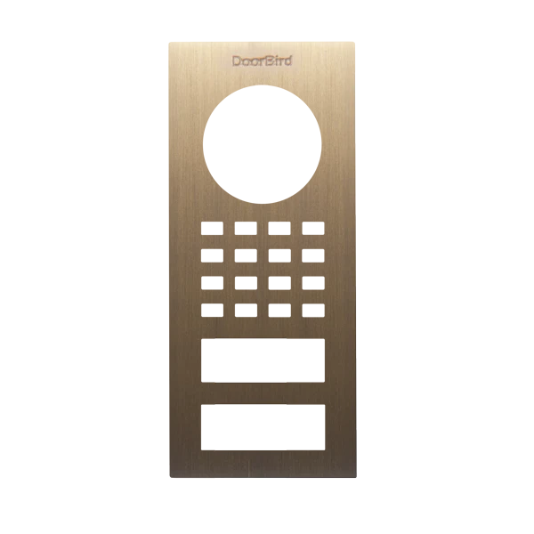 DoorBird Front Panel for D1101V Surface-Mount in Real Burnished Brass