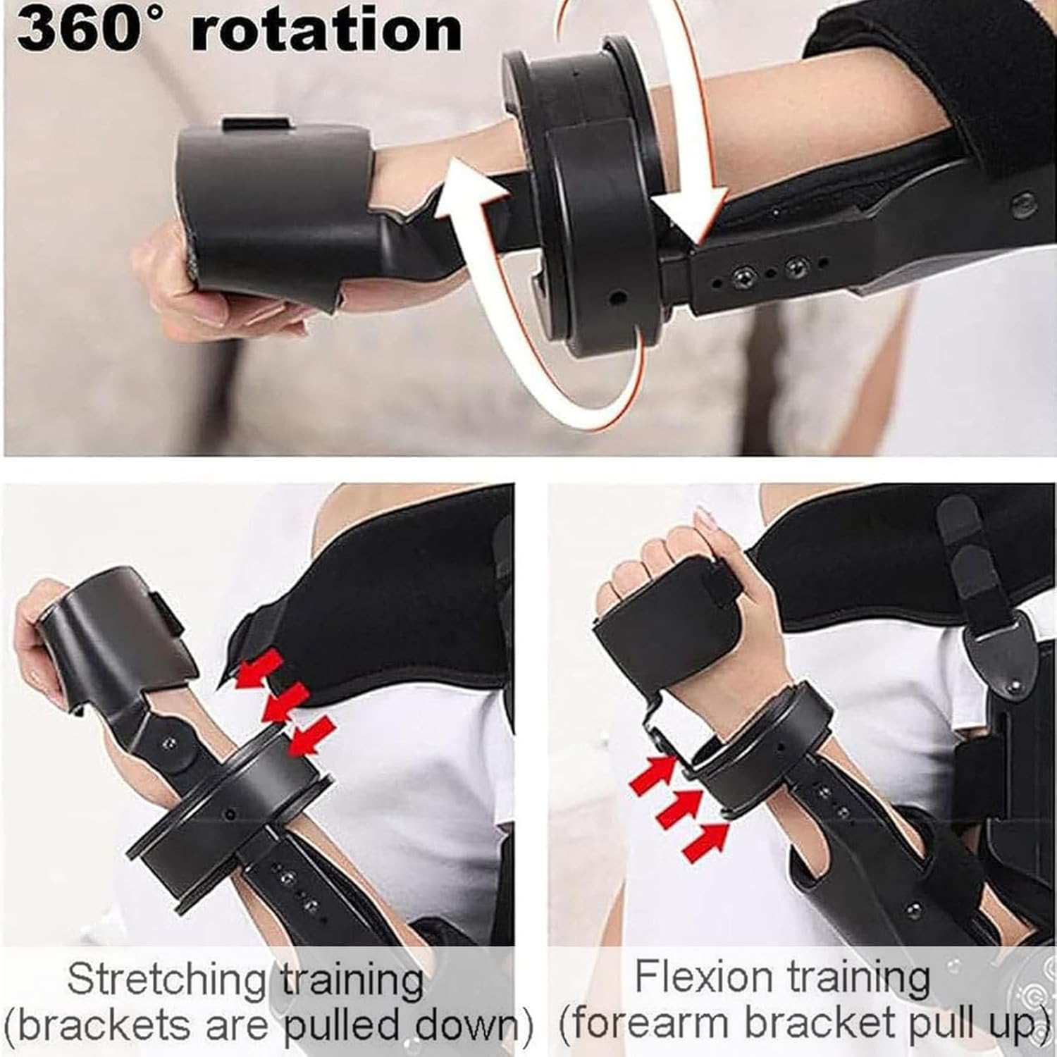 Stroke & Hemiplegia Rehabilitation Equipment: Electric Arm Recovery Robot with Wireless Control & Adjustable Hinged Elbow Brace Right Right arm