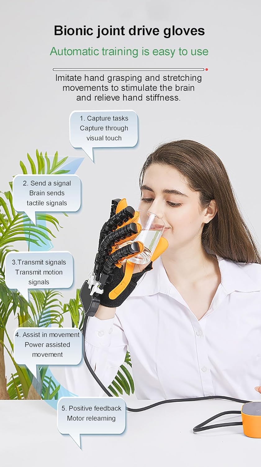 Rehabilitation Robot Glove for Stroke Patient, Hand Strength Exercise, and Adaptive Training Hemiplegic, Physical Therapy Rehabilitation Trainer