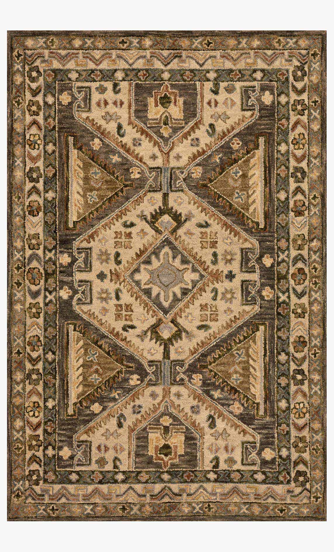 Loloi Victoria Collection - Traditional Hooked Rug in Walnut & Beige (VK-07)